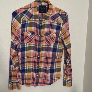 Plaid American Eagle long sleeve shirt - L